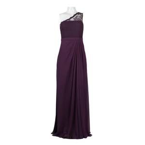 Monique Lhuillier Deep Purple Asymmetric Prom Gown